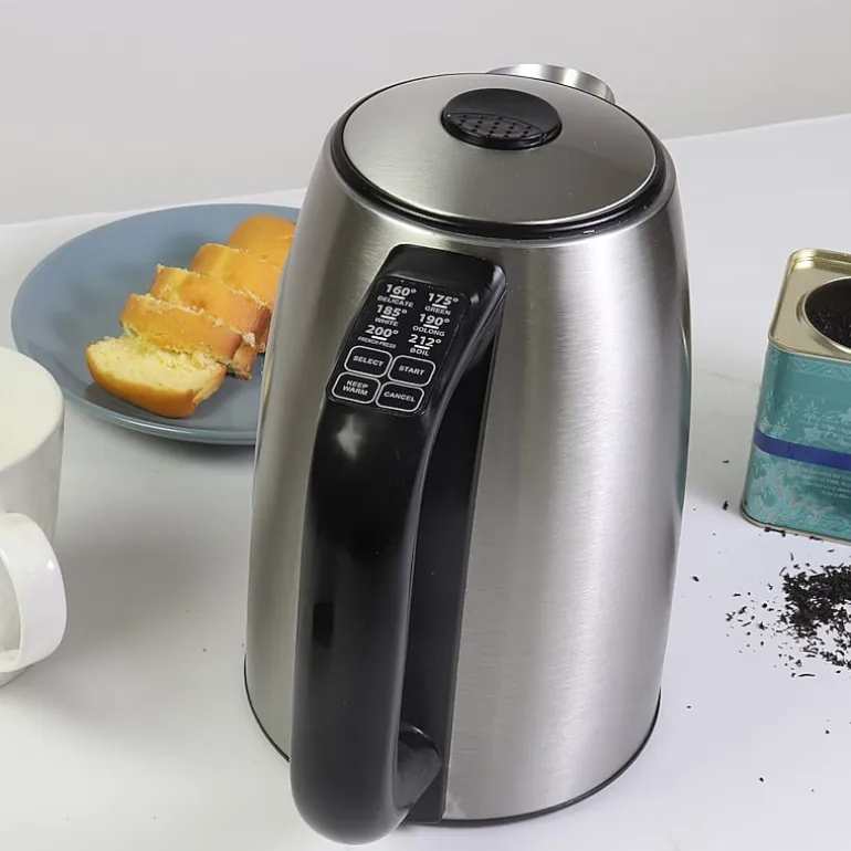 Kenmore 1.7L Cordless Electric Tea Kettle with 6 Temperature Pre-Sets