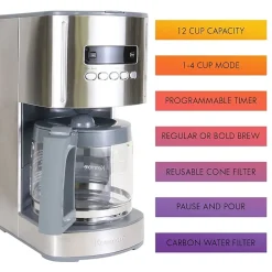 Kenmore® Programmable 12-cup Coffee Maker - Stainless Steel