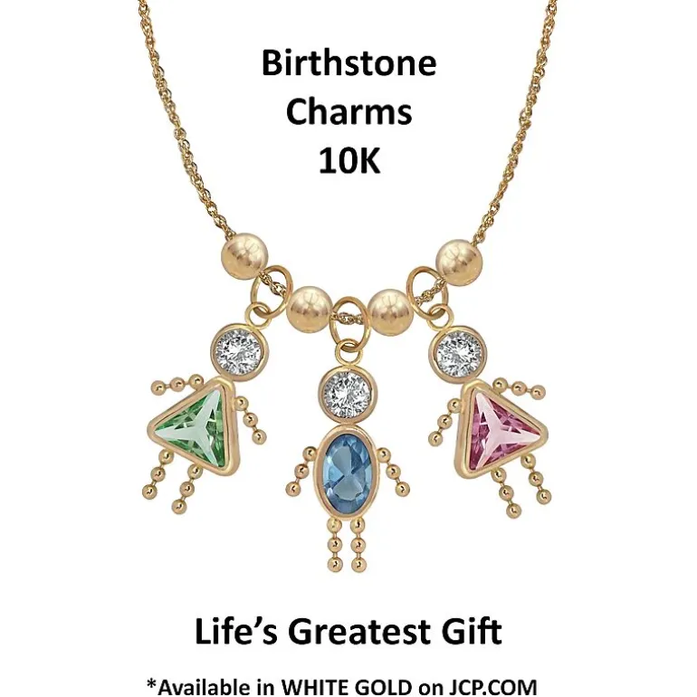 10K Gold Birthstone Babies Chain Necklace