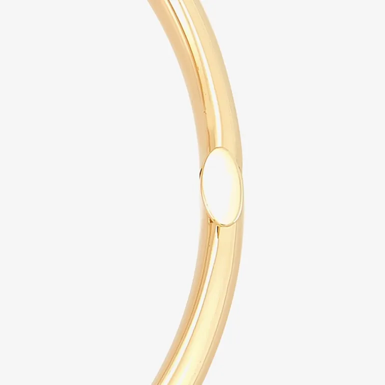 14K Gold Hollow Hinged 4.8MM Bangle Bracelet
