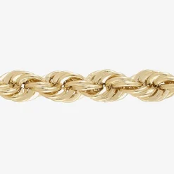 10K Gold 18 - 24 Inch Hollow Rope Chain Necklace
