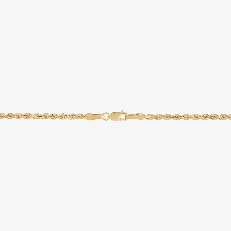 10K Gold 18 - 24 Inch Hollow Rope Chain Necklace