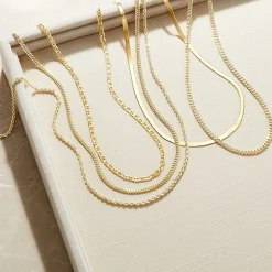 14K Gold 16 - 30 Inch Semi-Solid Sparkle Rope Chain Necklace