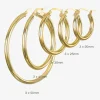 14K Gold 20mm - 50mm Hoop Earrings
