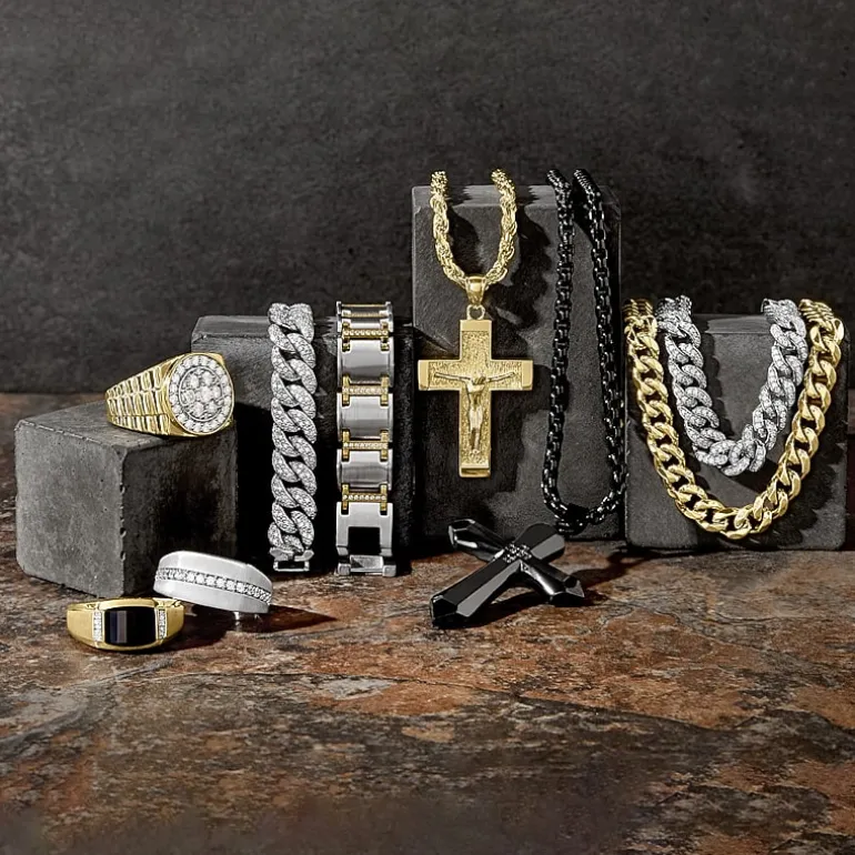 18K Gold Over Silver Crucifix Pendant Necklace