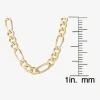 14K Gold Over Silver Solid Figaro Chain Necklace