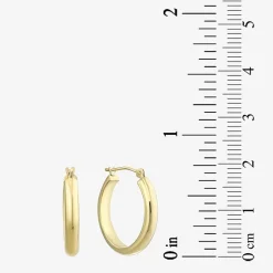 14K Gold Thick Hoop Earrings
