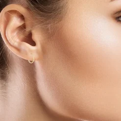 14K Gold Twisted Hoop Earrings