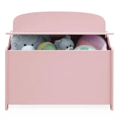 Kids Wooden Toy Box Pink