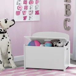 Kids Wooden Toy Box Pink