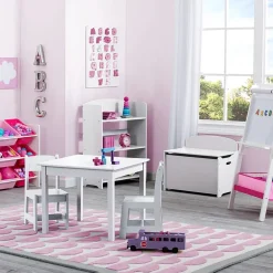 Kids Wooden Toy Box Pink