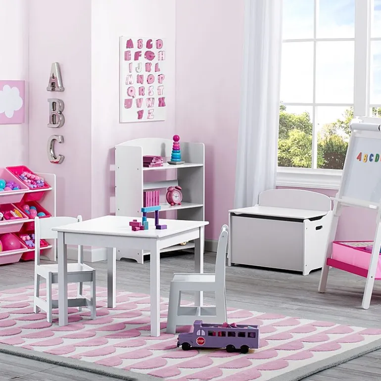 Kids Wooden Toy Box Pink