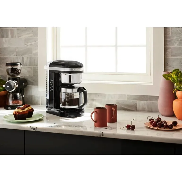 KitchenAid 12-Cup Drip Coffee Maker with Spiral Showerhead and Programmable Warming Plate