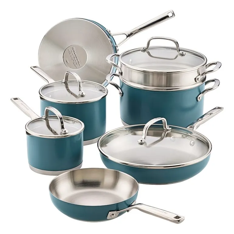 KitchenAid Stainless Steel 3-Ply 11-pc. Cookware Set