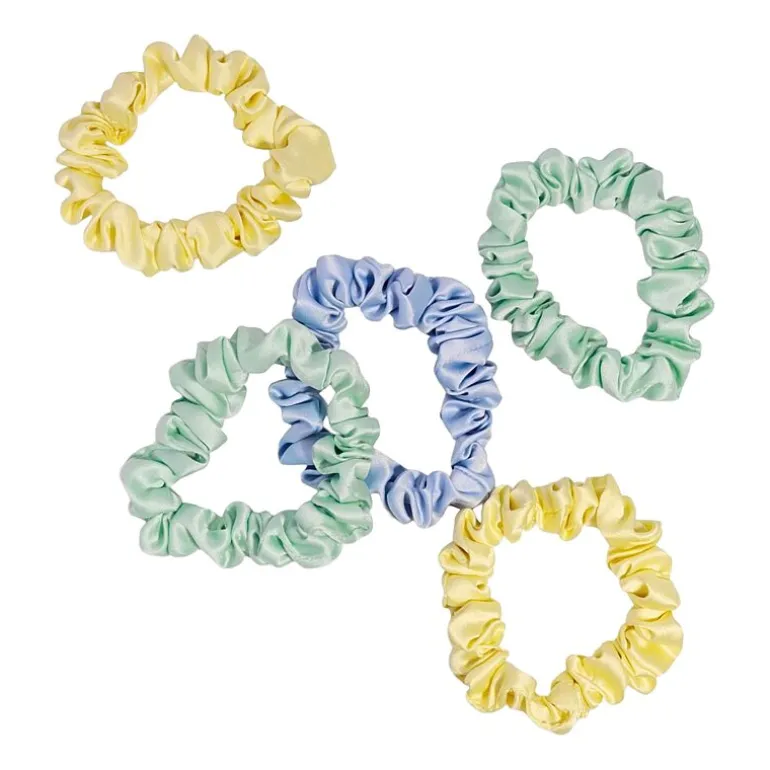 Kitsch Ruched Satin Scrunchies- 5pc