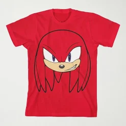 Knuckles Little & Big Kid Boys Crew Neck Short Sleeve Regular Fit Sonic the Hedgehog Graphic T-Shirt