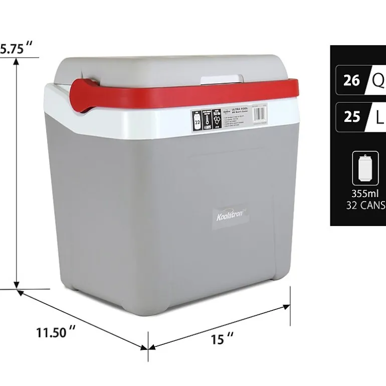 Koolatron Ultra Kool Ice Chest Cooler with Carry Handle 25 L (26 qt)