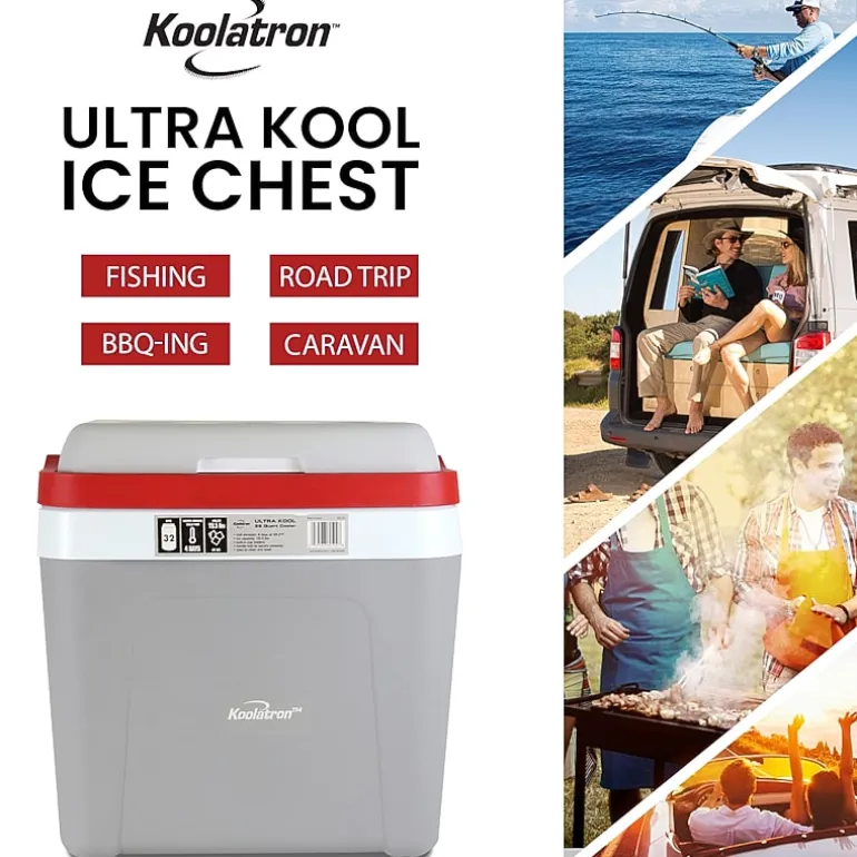 Koolatron Ultra Kool Ice Chest Cooler with Carry Handle 25 L (26 qt)