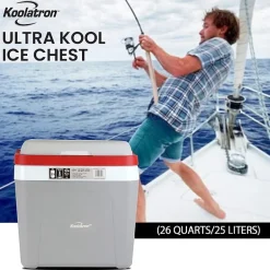 Koolatron Ultra Kool Ice Chest Cooler with Carry Handle 25 L (26 qt)