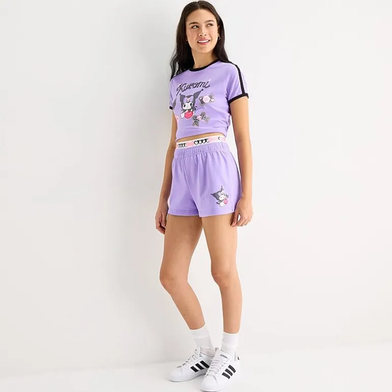 Kuromi Womens Juniors Kuromi Pull-On Short