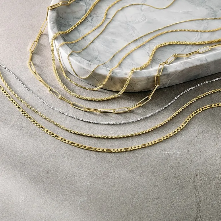 14K White Gold 18 - 24 Inch Solid Singapore Chain Necklace