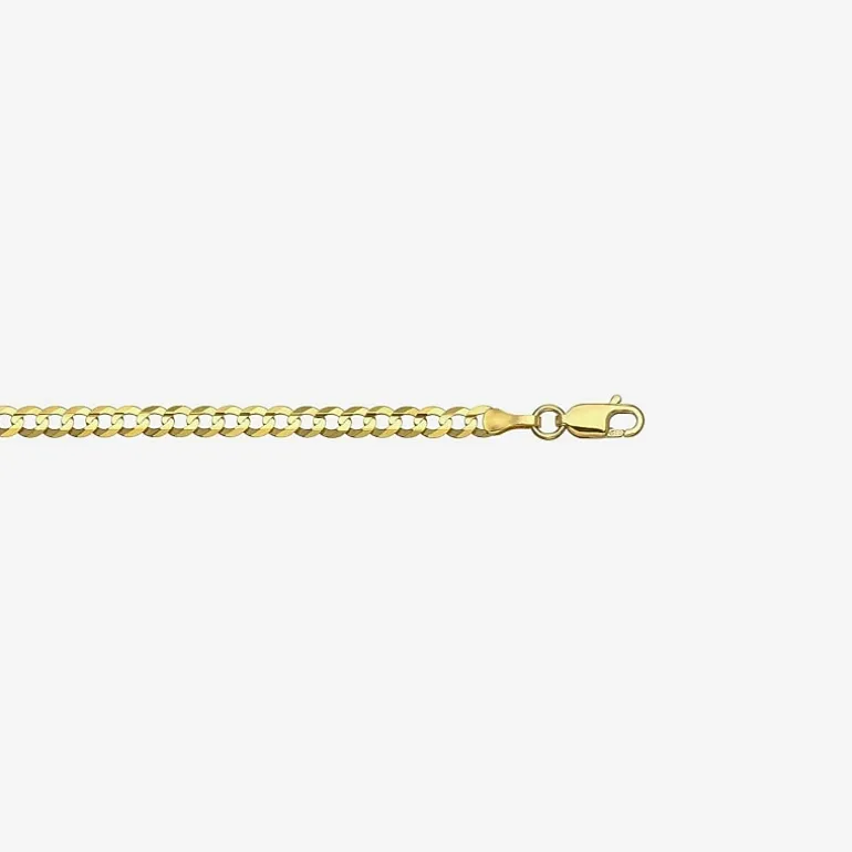 14K Yellow Gold 3.6 MM Curb Necklace