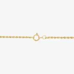 14K Yellow Gold 18-24" 1.35mm Hollow Rope Chain Necklace