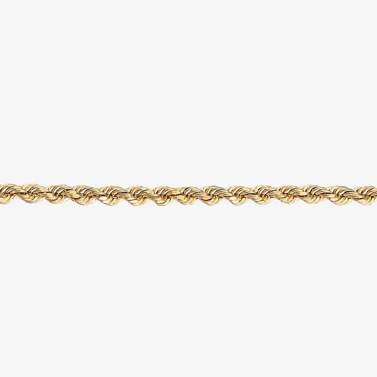 14K Yellow Gold 18-24" 1.35mm Hollow Rope Chain Necklace