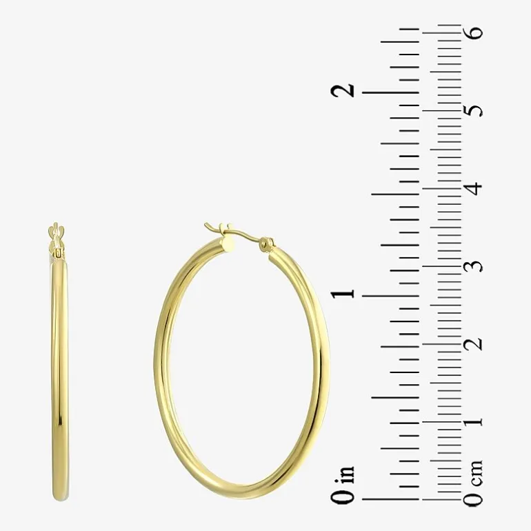 10K Yellow Gold 39mm Hoop Earrings