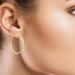 10K Yellow Gold 39mm Hoop Earrings