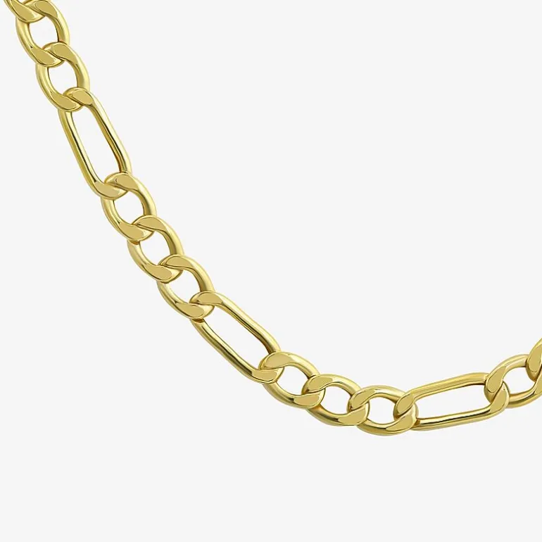 10K Yellow Gold 2.9mm 20-22" Semi-Solid Figaro Chain