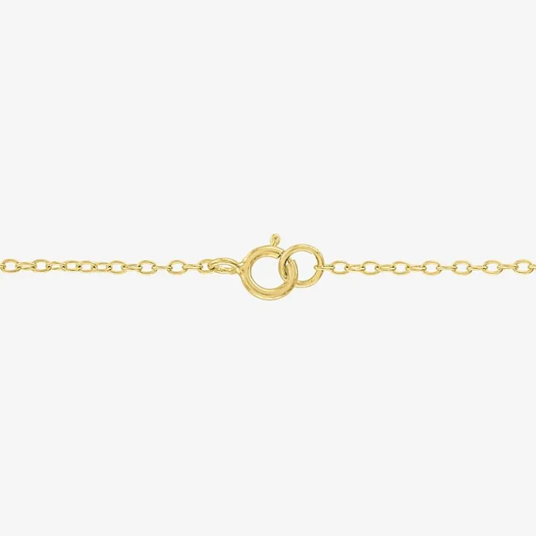 Lab Created Gemstone 14K Gold Over Silver 18 Inch Station Necklace