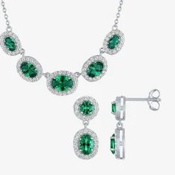 Lab-created Gemstone Sterling Silver 2-pc. Jewelry Set