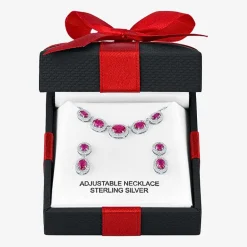 Lab-created Gemstone Sterling Silver 2-pc. Jewelry Set