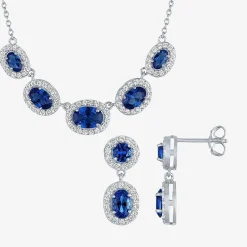 Lab-created Gemstone Sterling Silver 2-pc. Jewelry Set