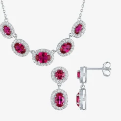 Lab-created Gemstone Sterling Silver 2-pc. Jewelry Set