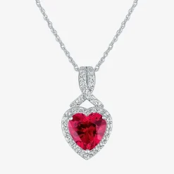 Lab Created Gemstone Sterling Silver Heart 3-pc. Jewelry Set
