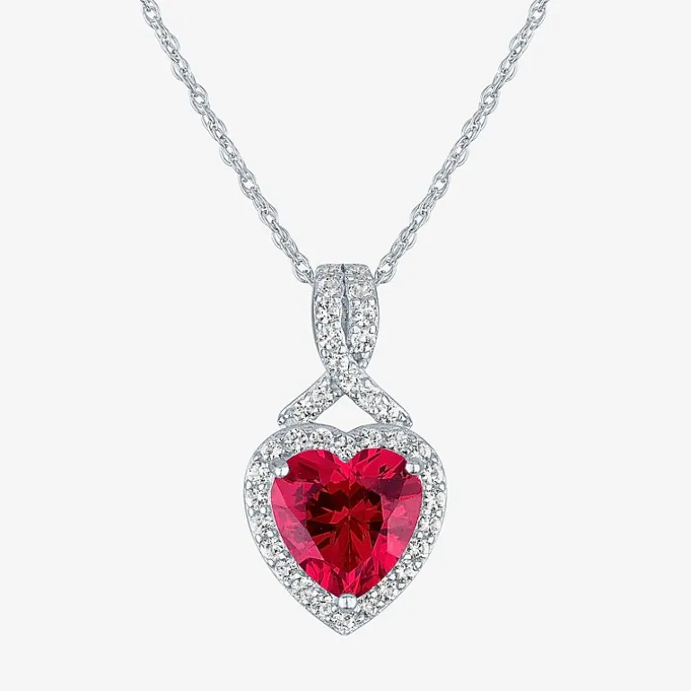 Lab Created Gemstone Sterling Silver Heart 3-pc. Jewelry Set