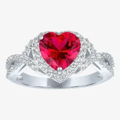 Lab Created Gemstone Sterling Silver Heart 3-pc. Jewelry Set