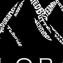 LA Pop Art Colorado Ski Towns - Mens Word Art Crew Sweatshirt