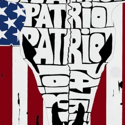 LA Pop Art Patriot Flag - Men's Word Art Hooded Sweatshirt