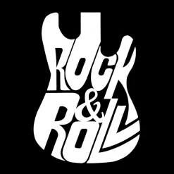LA Pop Art Rock And Roll Guitar - Men's Word Art Hooded Sweatshirt