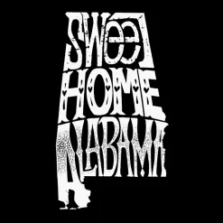 LA Pop Art Sweet Home Alabama - Mens Word Art Crew Sweatshirt