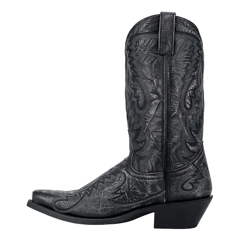 Laredo Mens Garrett Block Heel Cowboy Boots
