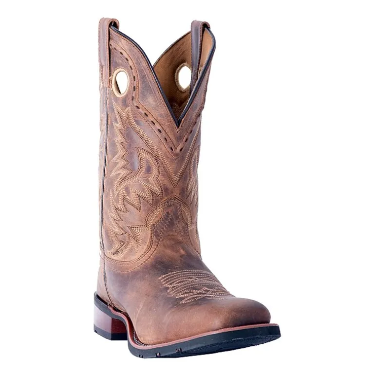 Laredo Mens Kane Block Heel Cowboy Boots