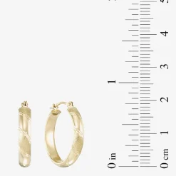 Laser-Cut 14K Yellow Gold 15mm Hoop Earrings