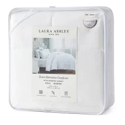 Laura Ashley All Seasons Down Alternative Comforter With Printed Gusset