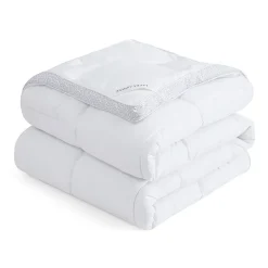 Laura Ashley All Seasons Down Alternative Comforter With Printed Gusset