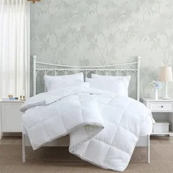 Laura Ashley All Seasons Down Alternative Comforter With Printed Gusset