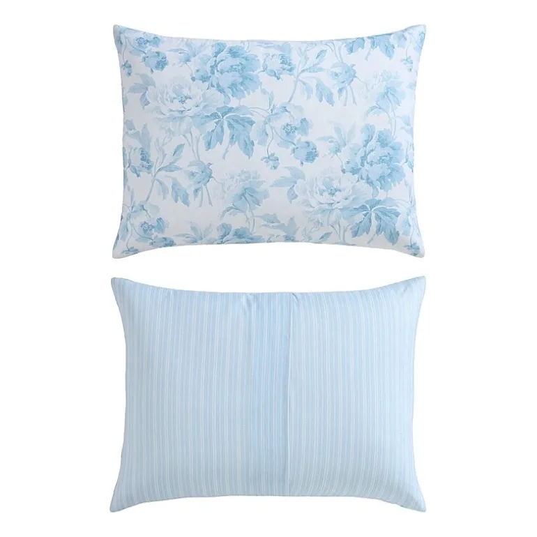Laura Ashley Anja Textured Toile Easy Care Complete Bedding Set with Sheets